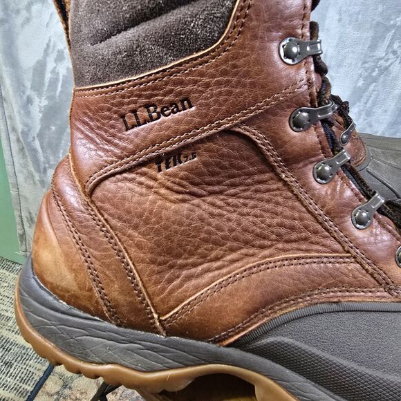 LL Bean Storm Chaser Duck Boots Mens 11 Med Waterproof Brown Tek 2.5 Brown